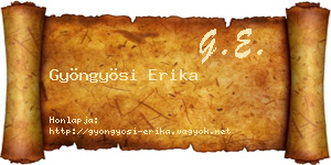 Gyöngyösi Erika névjegykártya