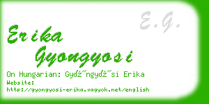 erika gyongyosi business card